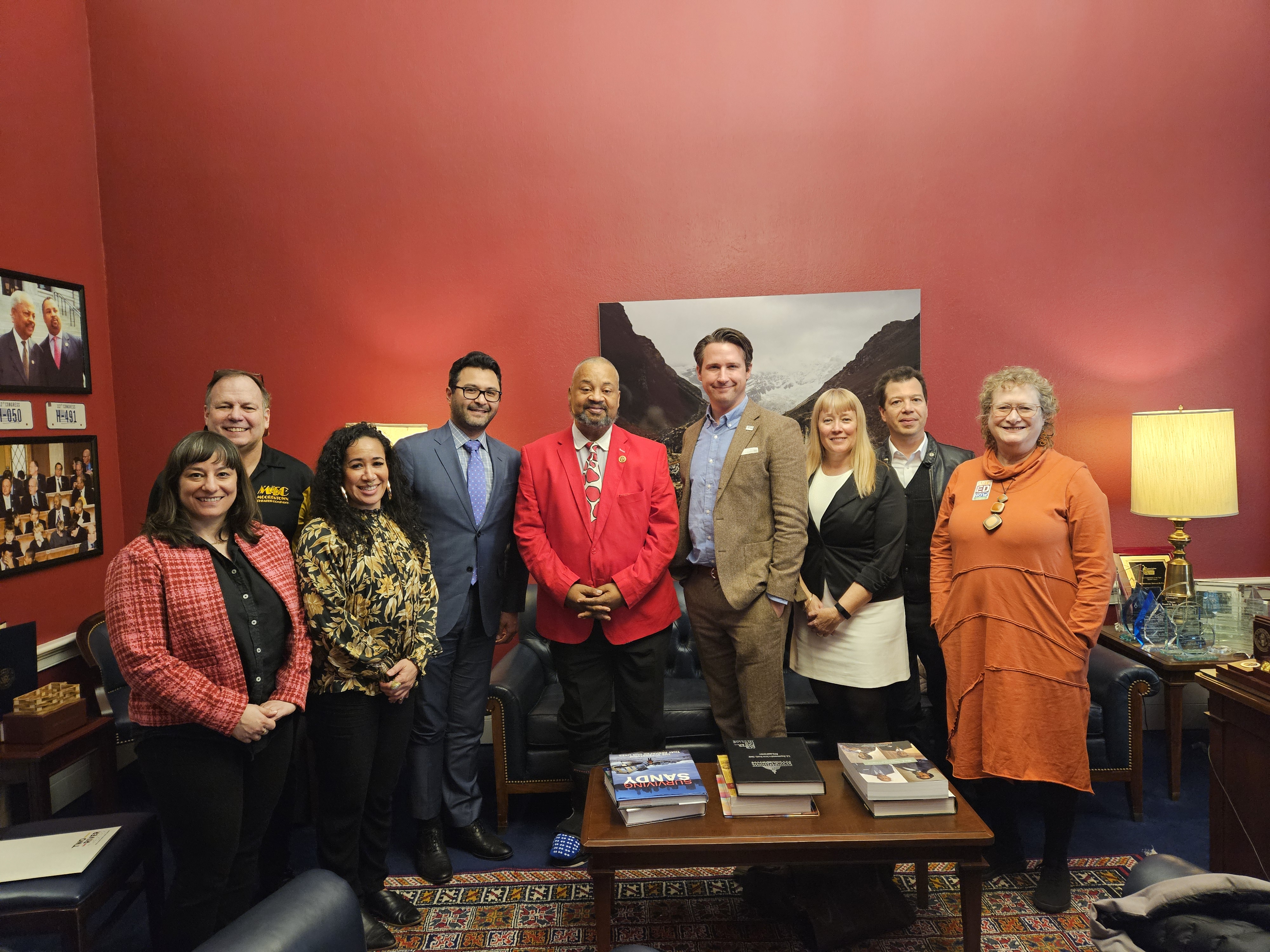 David Tamaki, Congressman Payne, and several Arts Advocacy Day correspondents