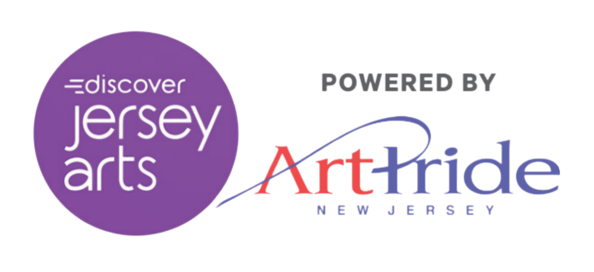 Discover Jersey Arts logo "powered by" ArtPride New Jersey logo